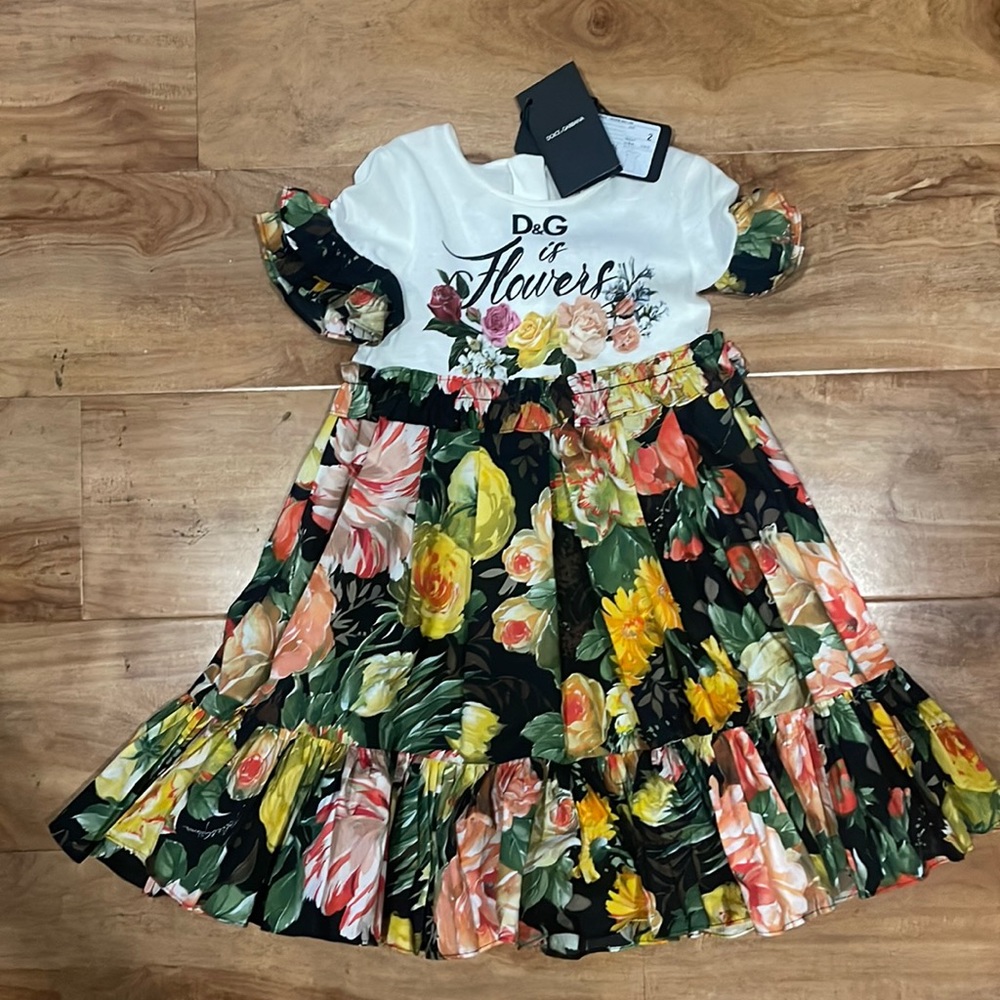 Dolce & Gabbana little Girl Flower Dress